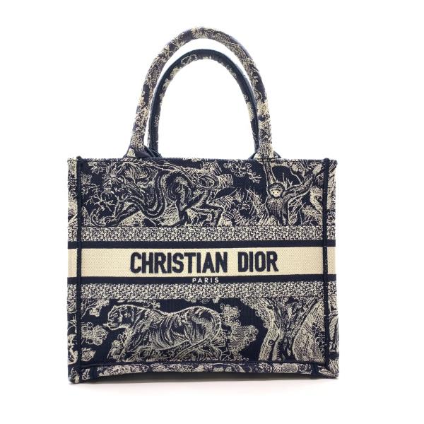 CHRISTIAN DIOR トートバッグ ネイビー/ベージュ 800000119989000-2_ebcb3cb7-