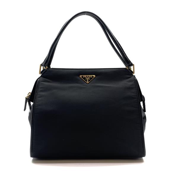 楽天市場】プラダ PRADA 三角ロゴ トートバッグ ナイロン 黒