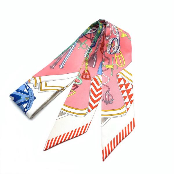 楽天市場】HERMES エルメス スカーフ ツイリー シルク ピンク PEUPLE