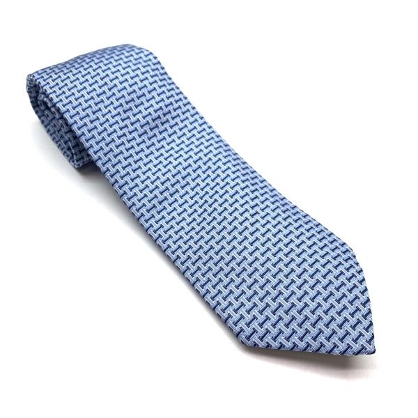 HERMES 紫色 テクスチャー織り スリムタイ HERMES 紫色 テクスチャー