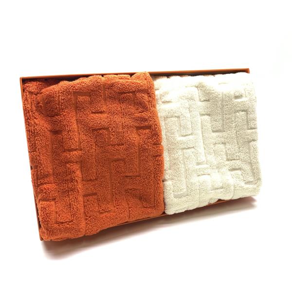 楽天市場】未使用品 HERMES エルメス タオル タグ付き Hロゴ オレンジ