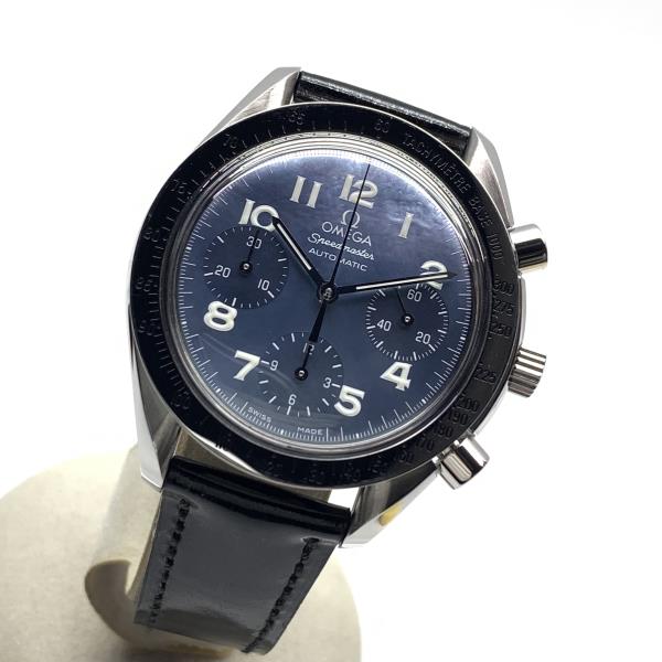 OMEGA オメガ 腕時計 3502.73 スピードマスター 39mm ブルーシェル文字盤 自動巻 クロノグラフ メンズ レザーバンド 管理RY25003302