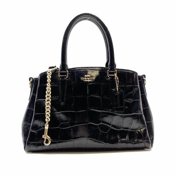 COACH ブラック ハンドバッグ ジッパーポケット付き COACH ブラック ハンドバッグ ジッパーポケット付き コーチ