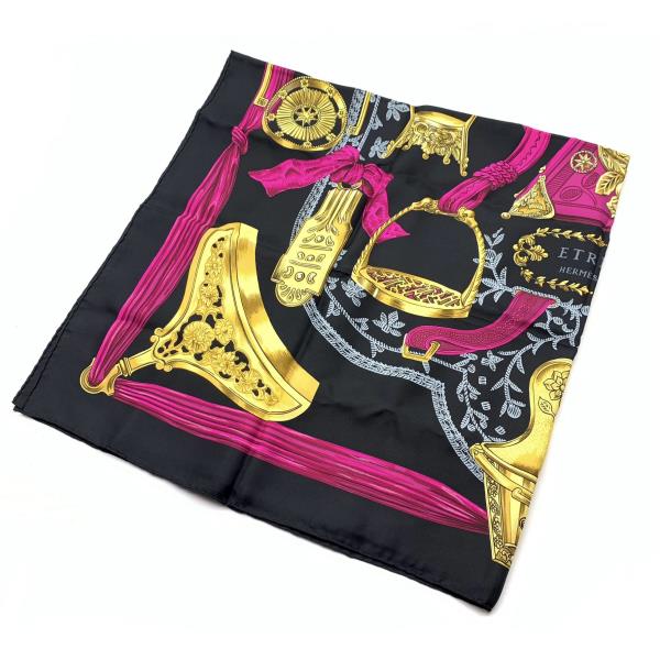 楽天市場】HERMES エルメス カレ90 Cuirs du Desert砂漠の首飾り