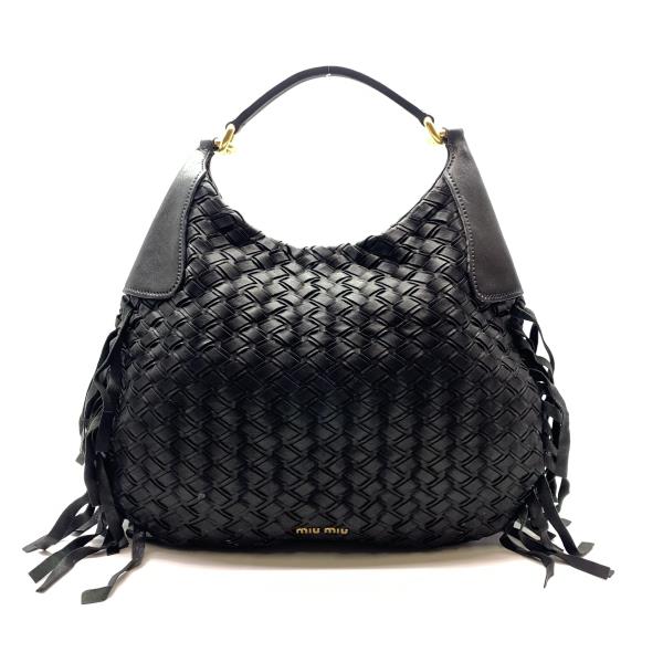 楽天市場】miumiu ミュウミュウ ポーチ付き レザー トートバッグ