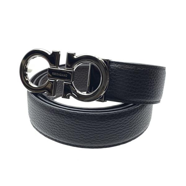 未使用 Ferragamo フェラガモ メンズ ベルト ウエスト115cm 約110-120cm リバーシブル ブラック ブラウン 黒 茶色 管理RY26000353