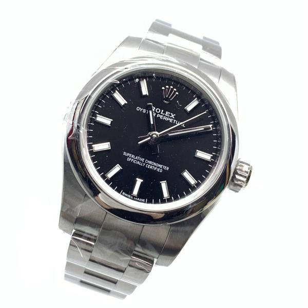 ROLEX ロレックス 176200 オイスターパーペチュアル 黒文字盤 ステンレス 自動巻 ランダム品番 腕時計 レディース ウォッチ 管理RY26000587