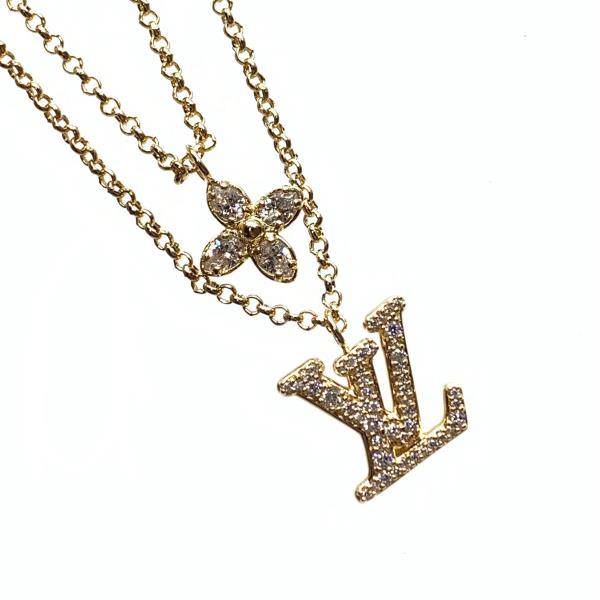 LOUISVUITTON ルイヴィトン M01845 ペンダント ネックレス レディ LV ゴールドカラー アクセサリー ジュエリー レディース 管理RY26001008
