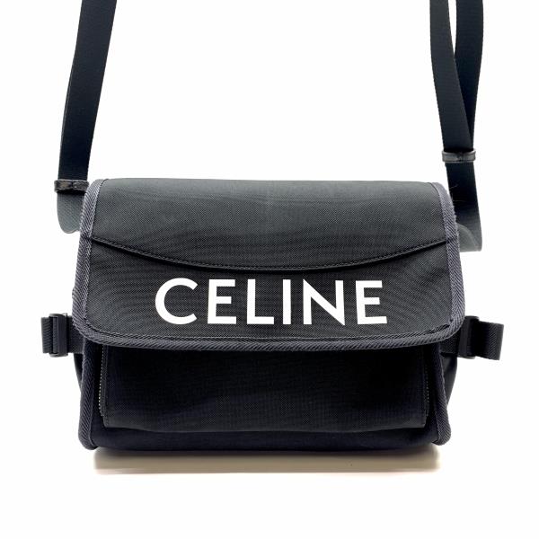 CELINE セリーヌ クロスボディバッグ ナイロン トレッキング ショルダーバッグ メッセンジャー 黒 ブラック メンズ かばん 管理RY26001066