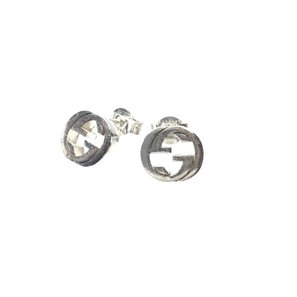 GUCCI グッチ インターロッキングG ピアス スタッド 両耳用 シルバー Ag925 アクセサリー ジュエリー レディース メンズ 管理RY26000834