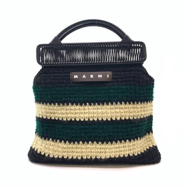 MARNI マルニ クロシェ ニット ハンドバッグ トートバッグ ブラック グリーン ベージュ レディース MARKET CROCHET BAG 管理RY26001381 13,884円