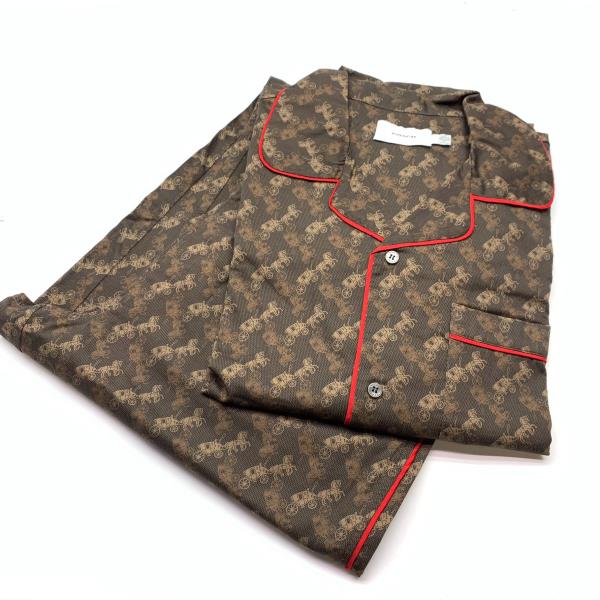 COACH コーチ職 CD762 CD763 パジャマ トップス ズボン下 仕掛ける お部屋お召しもの お部屋着 綿織物 L/XL大きさ 赤銅色 メンズ 保護することRY26001783