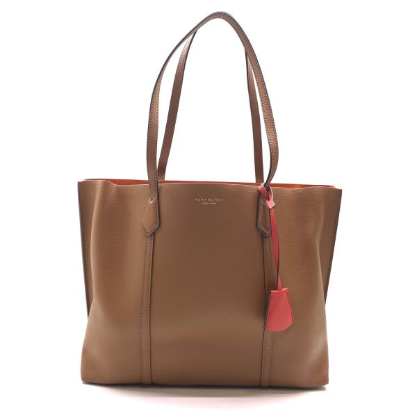 TORY BURCH トリーバーチ ペリートリプルコンパートメント トートバッグ ブラウン 茶色 レザー ショルダーバッグ かばん 管理RY26002034