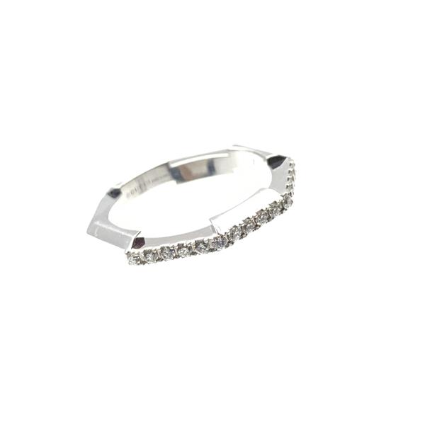 GUCCI グッチ Link to Love ダイヤモンド リング K18 750 ホワイトゴールド 指輪 7号 レディース ジュエリー アクセサリー 管理RY26002080