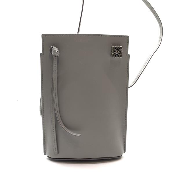 LOEWE ロエベ ダイスポケット ショルダーバッグ 斜め掛け クロスボディ グレー 灰色 レディース アナグラム ミニバッグ 管理RY26002291｜かんてい局名古屋錦三丁目・緑店