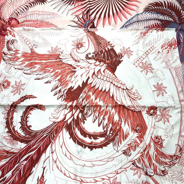 HERMES エルメス カレ90 不死鳥の神話 Mythiques Phoenix スカーフ シルク100％ ピンク マルチカラー 大判 鳥 アニマル 管理RY26002846｜かんてい局名古屋錦三丁目・緑店 29,770円