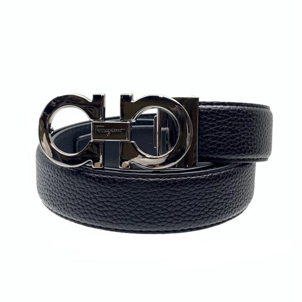 Ferragamo フェラガモ ガンチーニ バックル 胴締め 酉の方角約86.5-99糎 なめし革 黒 黒いこと メンズ 流行り物 管理することRY26003224