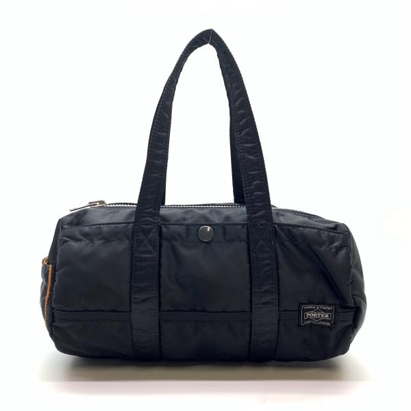 PORTER ボーイ 油送船 ミニ ボストンバング ハンドバック 黒 黒いこと オレンジ色 チャック開閉 ナイロン かばん 管理することRY26003303