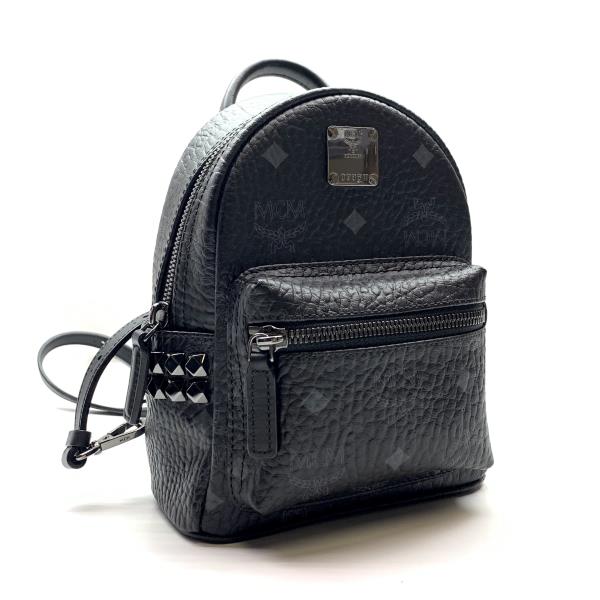 MCM エムシーエム スターク ヴィセトス ミニ バックパック リュックサック 黒 ブラック ファスナー開閉 レディース かばん 管理RY26003722｜かんてい局名古屋錦三丁目・緑店