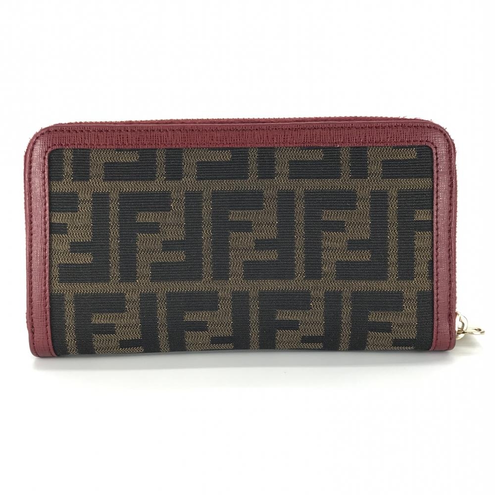 極美品 FENDI ジップウォレット 8M0024 ズッカ柄 176-