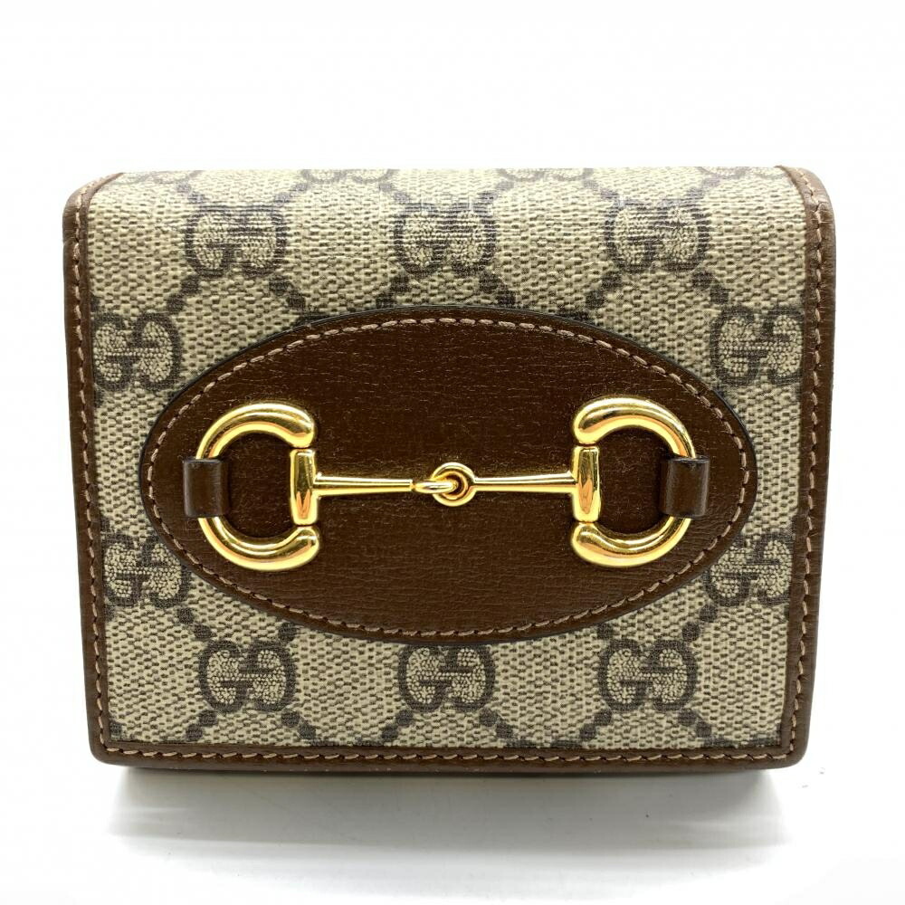 【美品】グッチ 二つ折り財布 ベージュ PVC GG柄 ユニセックス 楽天市場】【財布】GUCCI グッチ GGスプリーム コンパクト