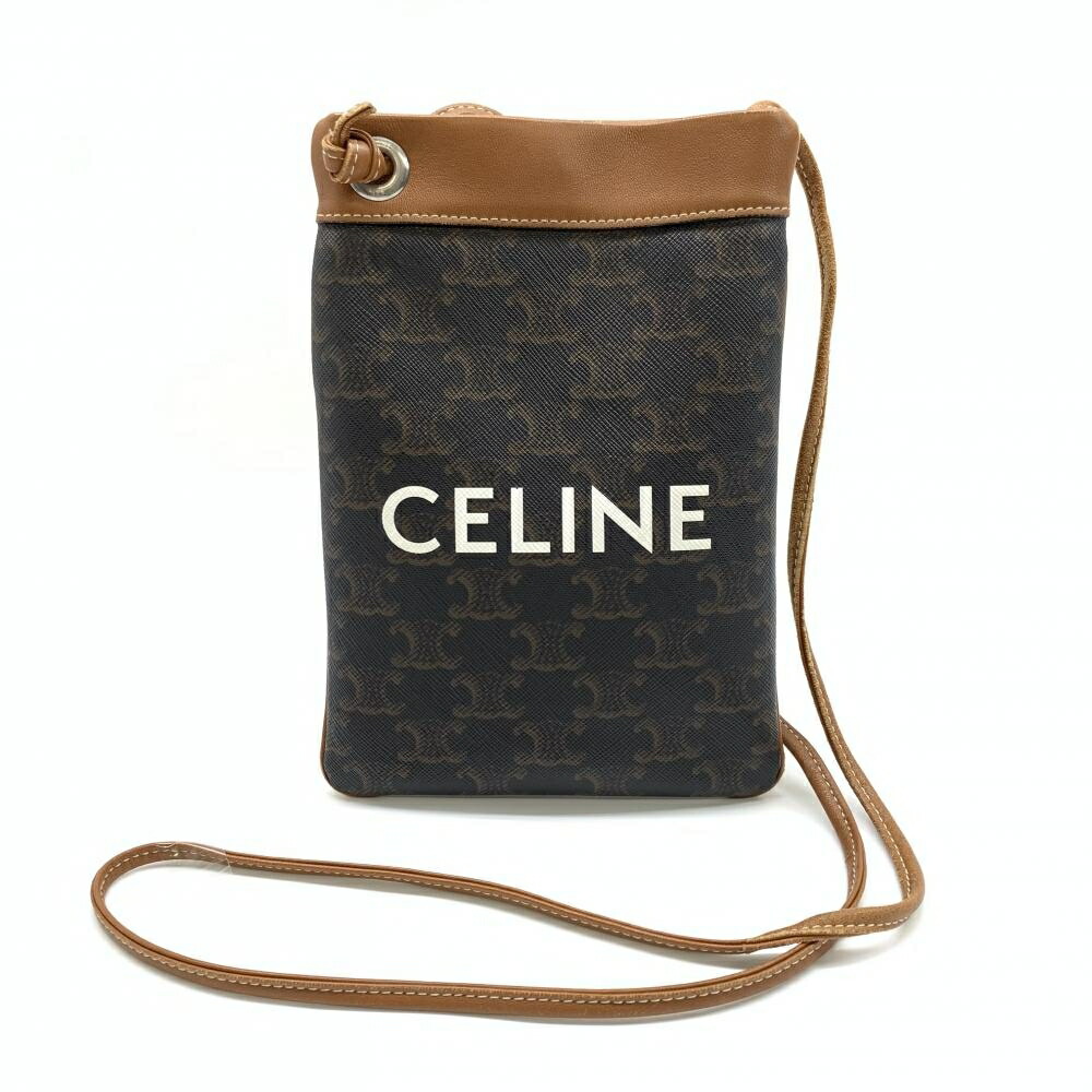 CELINE ボディバッグ ブラック・ブラウン CELINE セリーヌ ショルダーバッグ レディース ブラウン