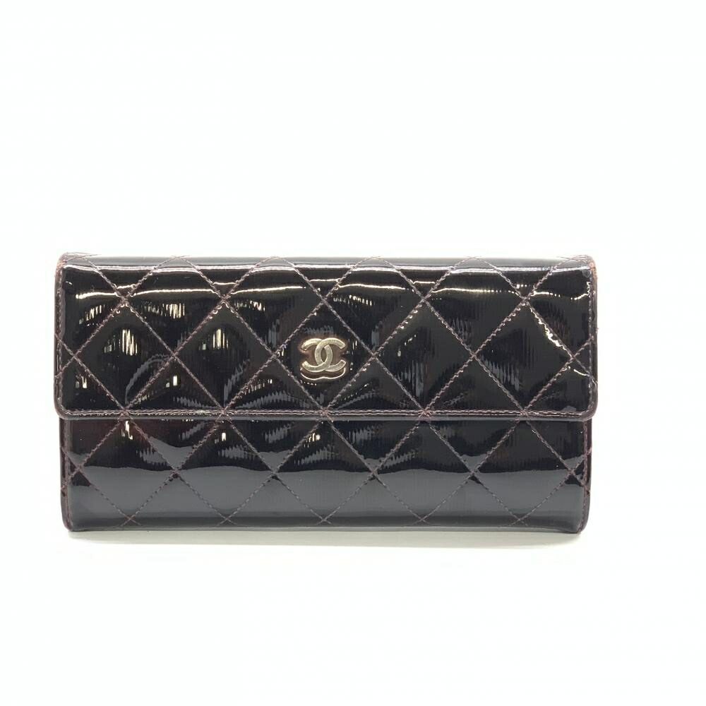 CHANEL 二つ折り財布 エナメル ブラック コンパクト シールあり 楽天市場】【財布】CHANEL シャネル ココマーク 2つ折財布 二