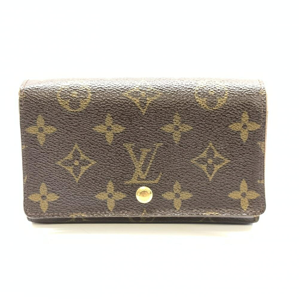 LOUIS VUITTON ルイ・ヴィトン M61736 ポルトフォイユ・トレゾール モノグラム ブラウン L字ファスナー ホック開閉 レディース 管理HS40677
