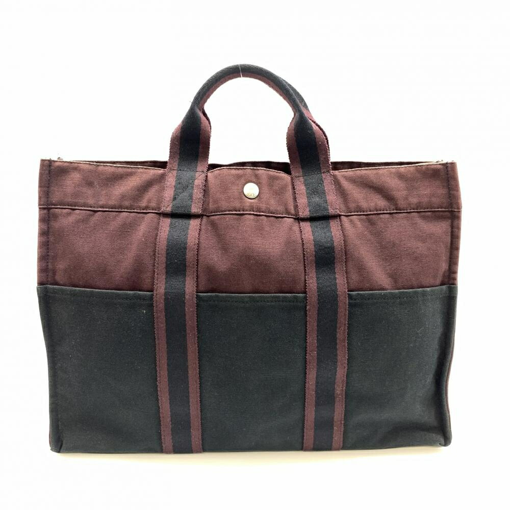 N*B様 HERMES エルメス フールトゥ PM キャンバス ブラック 楽天市場】HERMES エルメス フールトゥPM ハンドバッグ トート