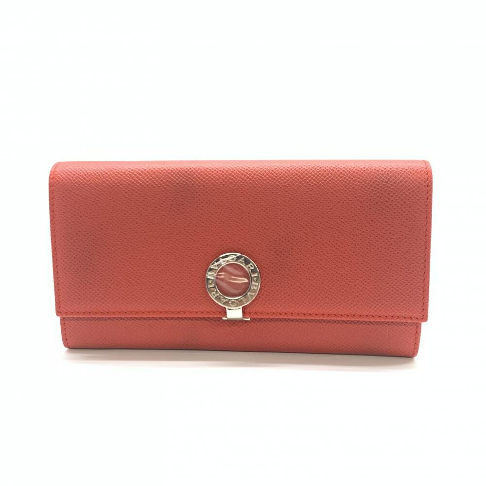 美品 BVLGARI ブルガリ ロゴクリップ 長財布 レッド 二つ折り 財布 ブルガリ BVLGARI 財布 長財布 二つ折り長財布 33744 ブルガリ