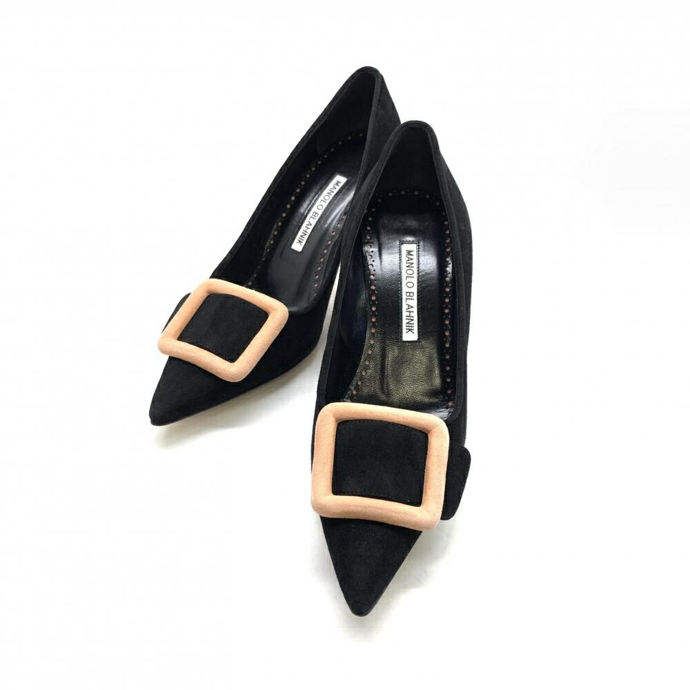 楽天市場】マノロブラニク パンプス ハンギシ ジュエルバックル