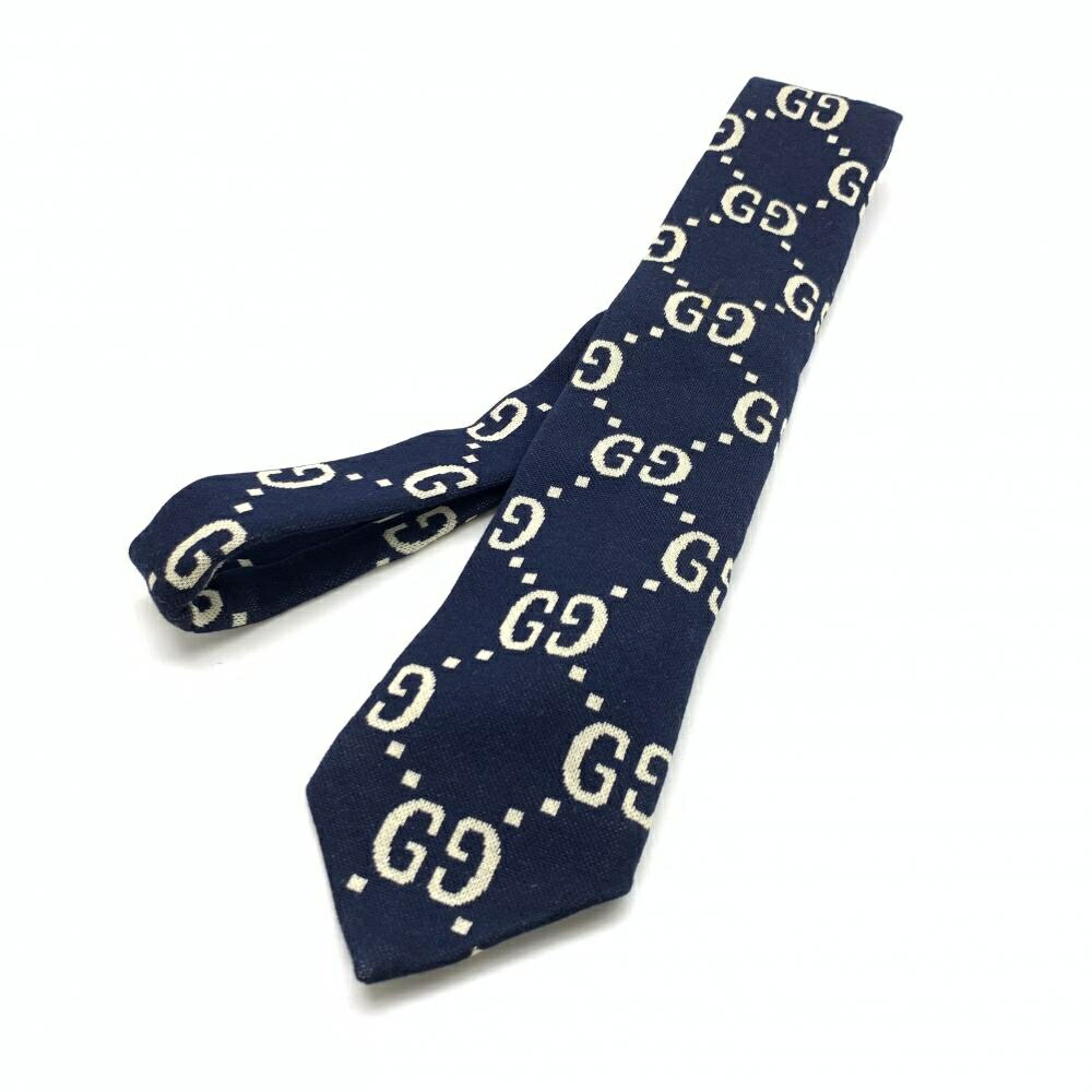 ꧁極美品꧂ グッチ ネクタイ ナロータイ GG柄 ソリッド 蜂 ネイビー GUCCI グッチ ネクタイ レギュラータイ GG柄 蜂柄 ブランド 高級