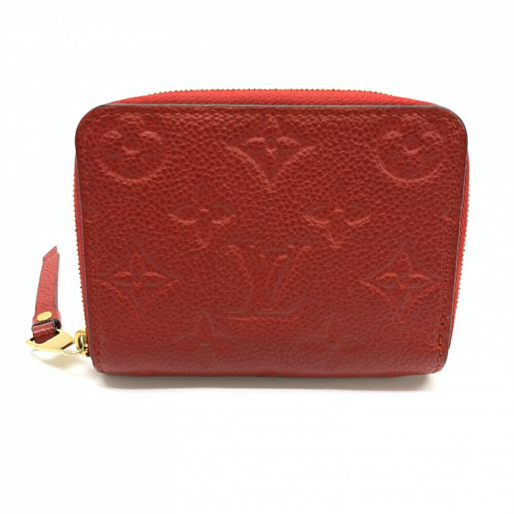 LOUIS VUITTON ルイヴィトン M60740 モノグラム・アンプラント ジッピーコインパース ラウンドジップ コインケース 赤 レッド 管理RT41348|かんてい局名古屋錦三丁目・緑店