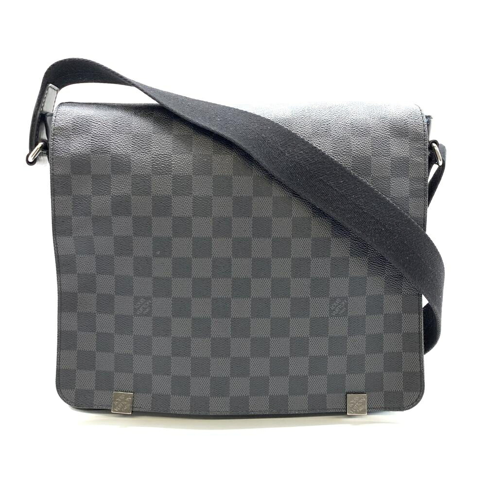 LOUIS VUITTON ルイヴィトン N41029 ディストリクト MM NM ダミエグラフィット 黒 ブラック ショルダーバッグ メッセンジャー 管理RT42181