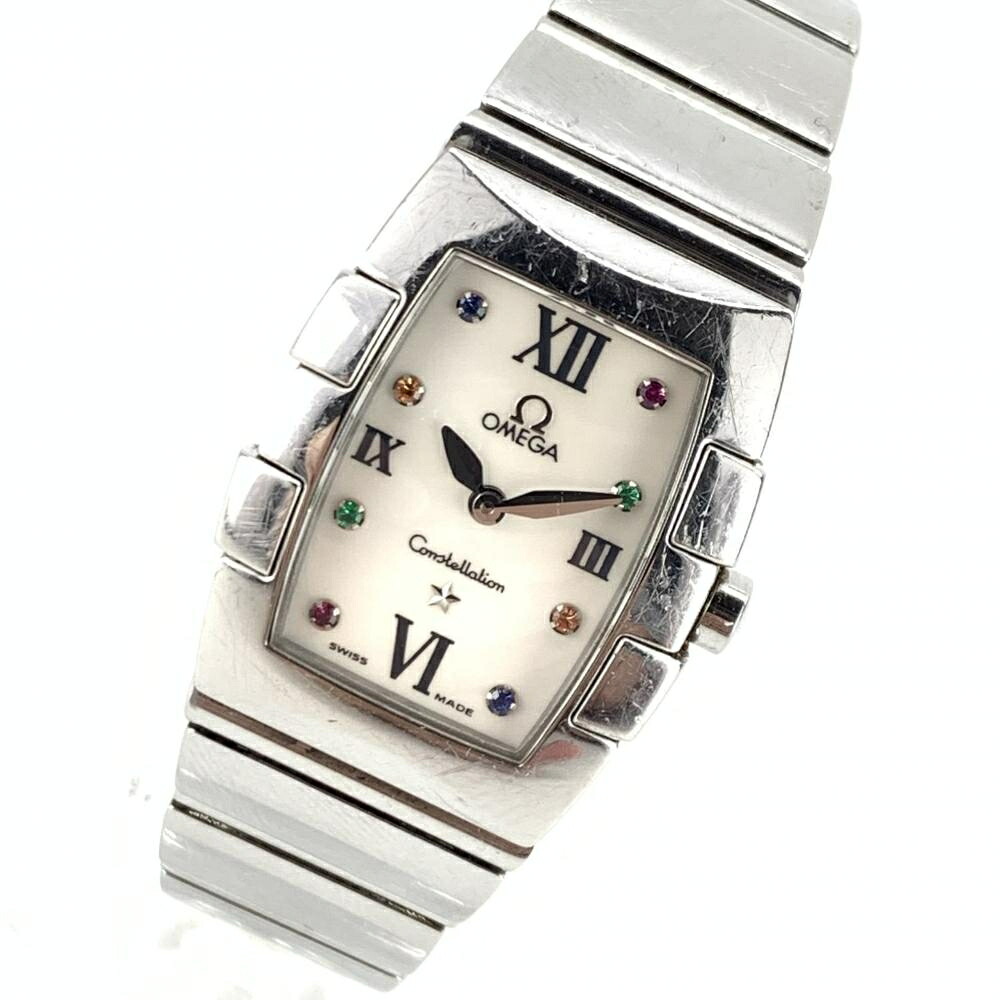 OMEGA オメガ 1584.79 Constellation mini Kuadorera コンステレーション ミニ クアドレラ シェルインデックス レディース クオーツ 腕時計 管理YI42877