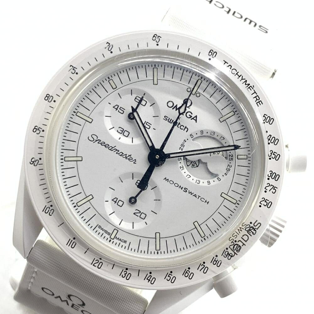 OMEGA Swatch SO33W700 MISSION TO THE MOONPHASE FULL MOON オメガスウォッチ スヌーピー BIOCERAMIC MOONSWATCH 管理YI42195