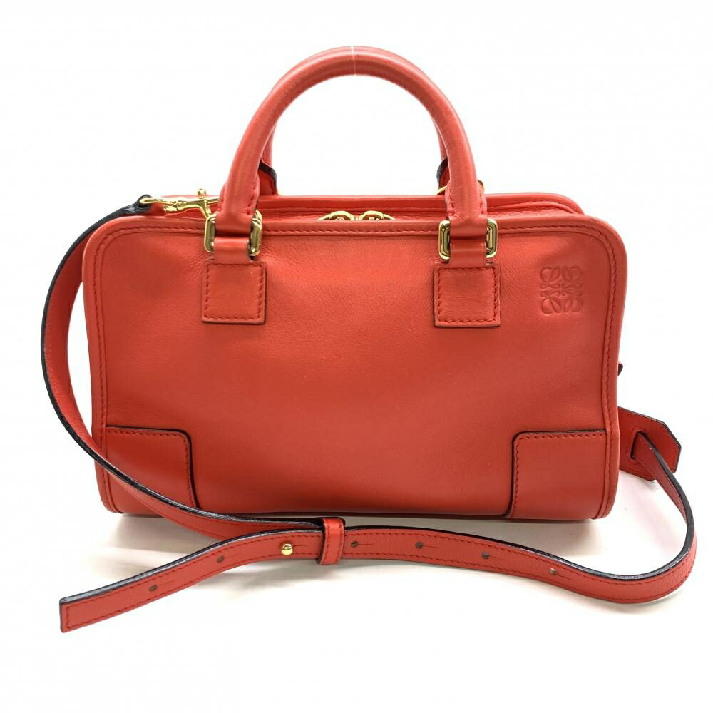 Loewe 極美品 赤 アマソナ 28 レザー ハンドバッグ ロエベ Loewe 極美品 赤 レザー アマソナ 28 ハンドバッグ ロエベ