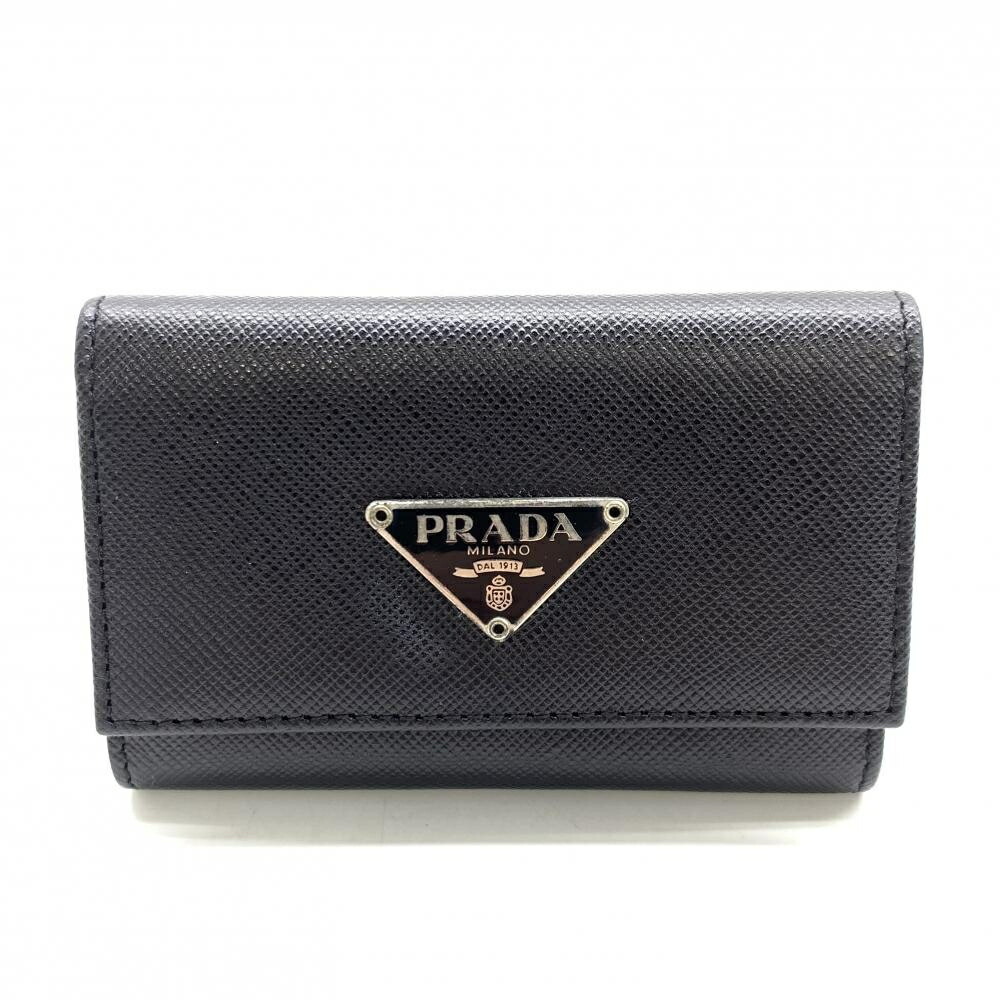 【箱&商品タグ付き】 PRADA プラダ クロコダイル　キーリング　ブラック 新品未使用】 箱&商品タグ付き クロコダイル PRADA プラダ