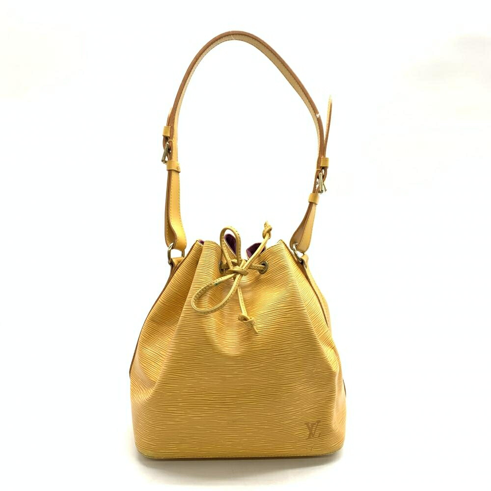 LOUIS VUITTON ルイヴィトン M44109 プチノエ エピ レザー タッシリイエロー 巾着 ショルダーバッグ 肩掛け レディース 管理RT45332