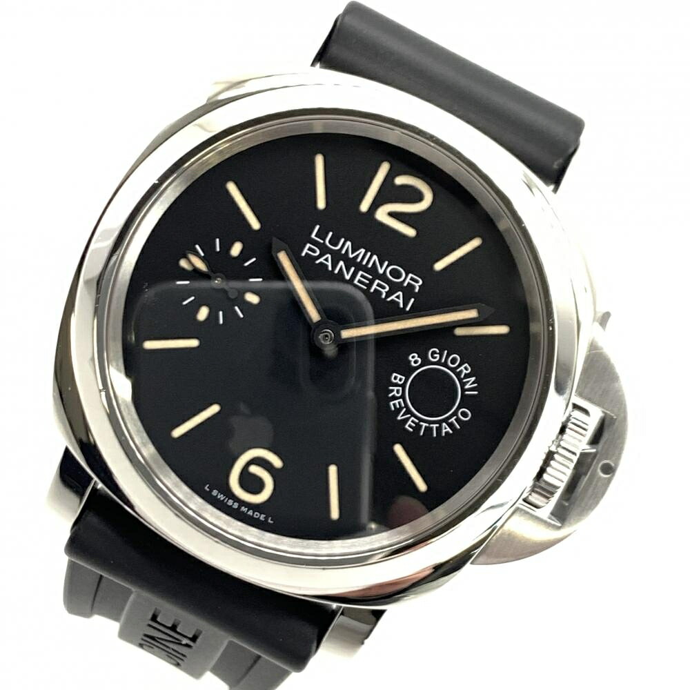 PANERAI パネライ PAM00590 ルミノール マリーナ 8デイズ アッチャイオ 44mm Luminor Marina 8Days Acciaio 300m防水 手巻き ステンレスケース ラバーブレス 管理YI45015