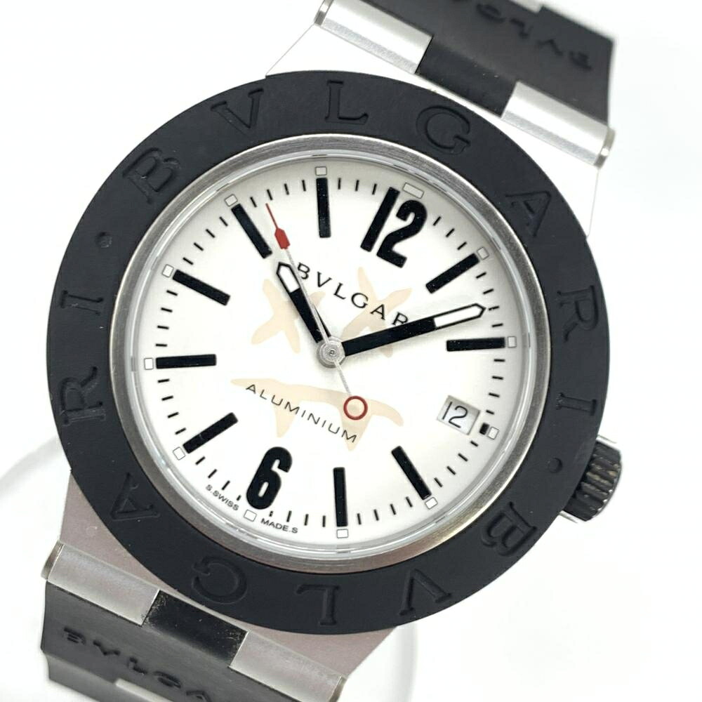 BVLGARI ブルガリ BB40AT アルミニウム SteveAoki 世界限定 1000本 モデル 40mm メンズ オートマチック デイト 白文字盤 管理YI46016