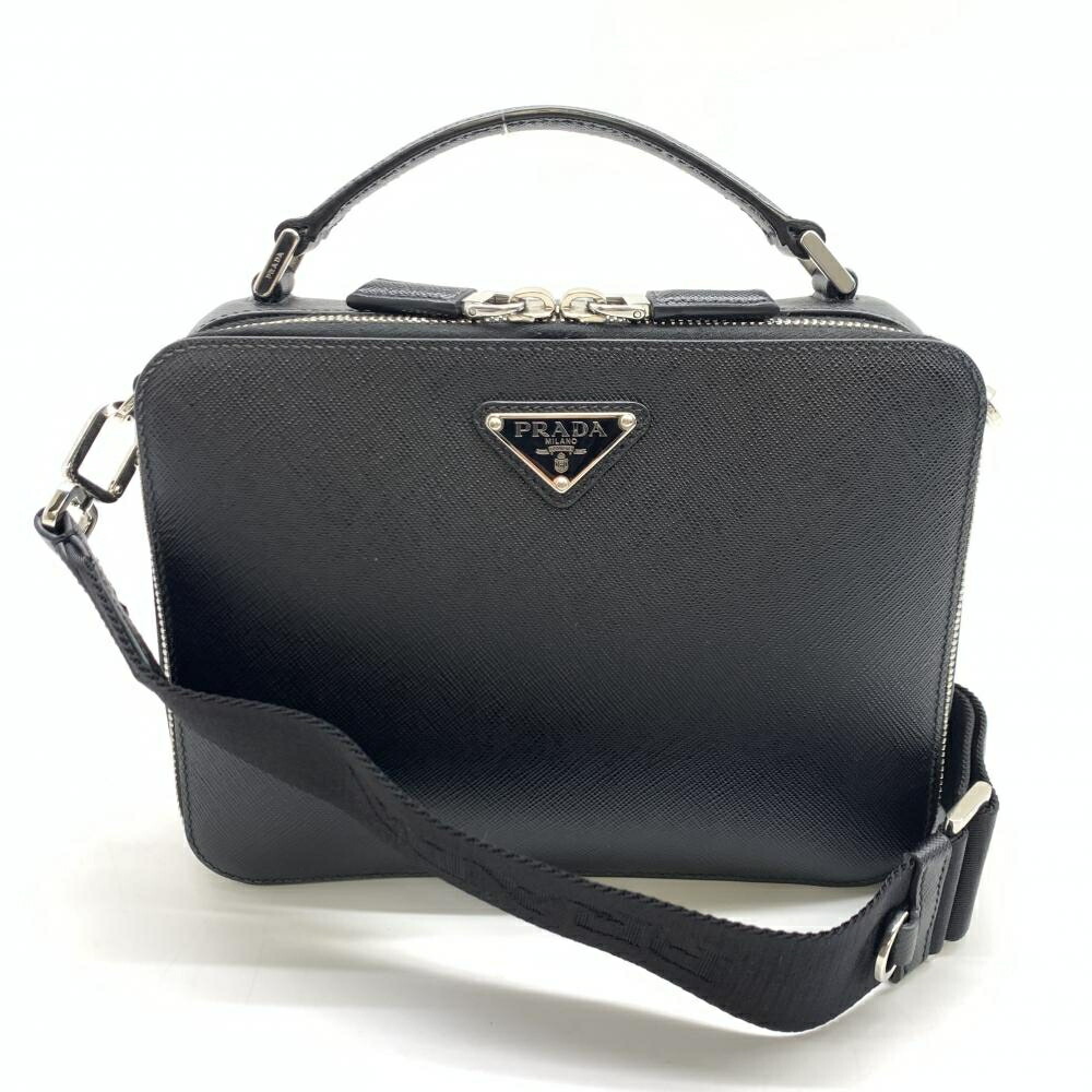 楽天市場】PRADA プラダフラップ付きショルダーバッグブラック