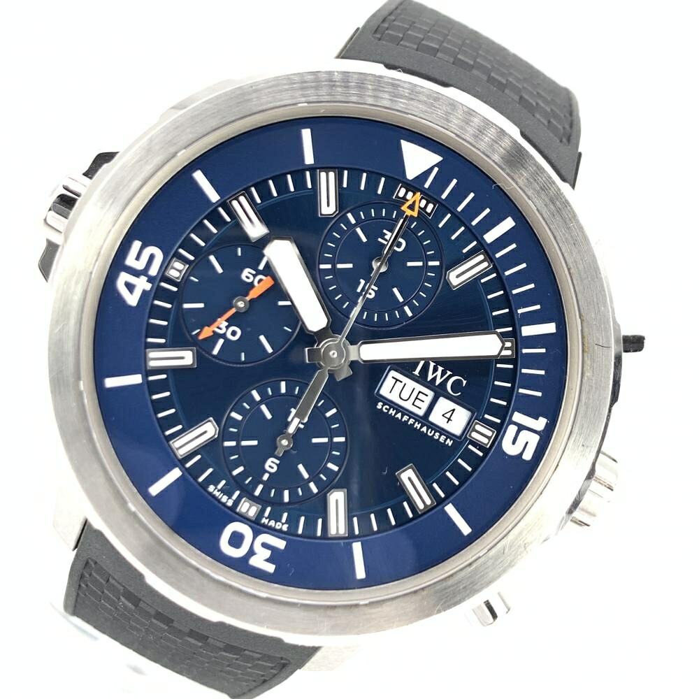 IWC IW376805 アクアタイマー クロノグラフ ダイバーズ エクスペディション・ジャック＝イヴ・クストー 300m防水 44mm オートマチック デイデイト ステンレススチール ラバーブレスレット 管理YI46313｜かんてい局名古屋錦三丁目・緑店 249,000円