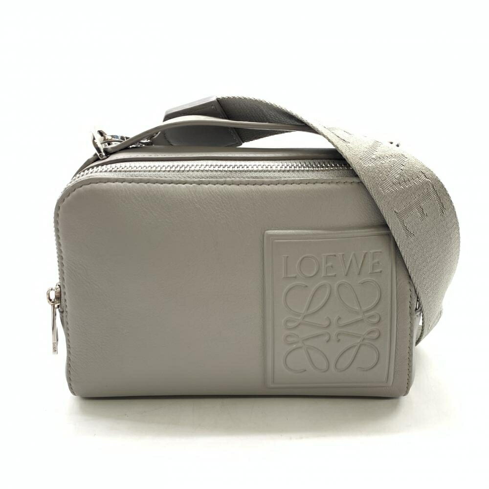 LOEWE ロエベ C565R41X05 はりつけ台上半身 写真機御徒面子 ミニ ショルダーバッグ 曲がった掛け なめし革 薄墨色 メンズ レディース 管理することRT46701