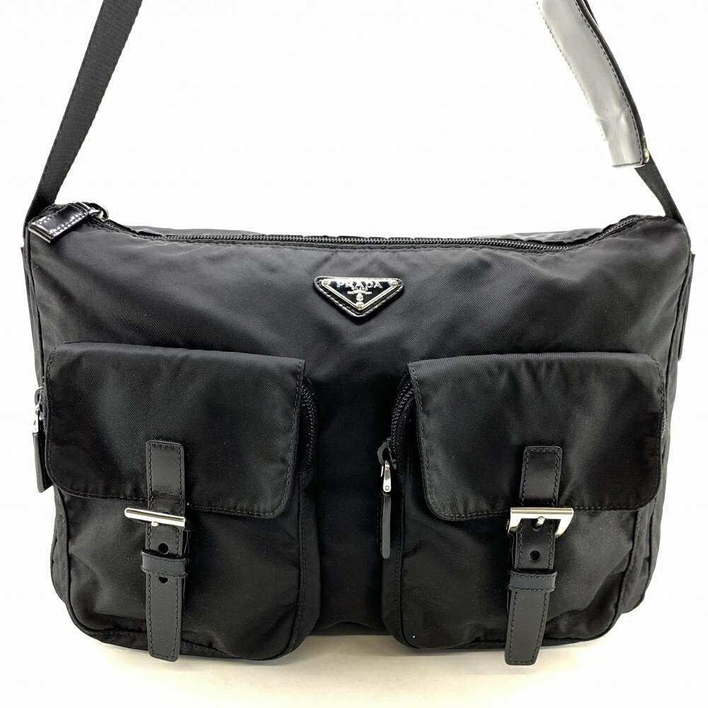 PRADA プラダ BT0644 VELA ヴェラ 黒いこと ナイロン ショルダーバッグ 差し交わす上半身 伝達人御徒面子 保護することYI46254