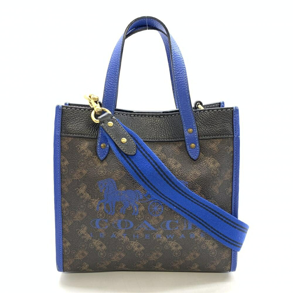 COACH コーチ職 C8456 導管＆キャリッジ 刷り上げる 活動の領域 トート22 2WAY肩先 トートバッグ 赤銅色 青み 管理することRT46432