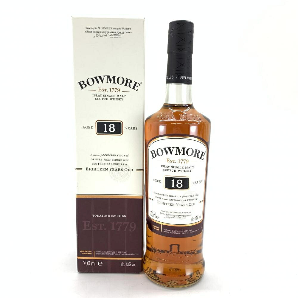 BOWMORE ボウモア 18年 43度 700ml アイラモルト シングルモルト スコッチ ウイスキー 管理YI46931 10,656円