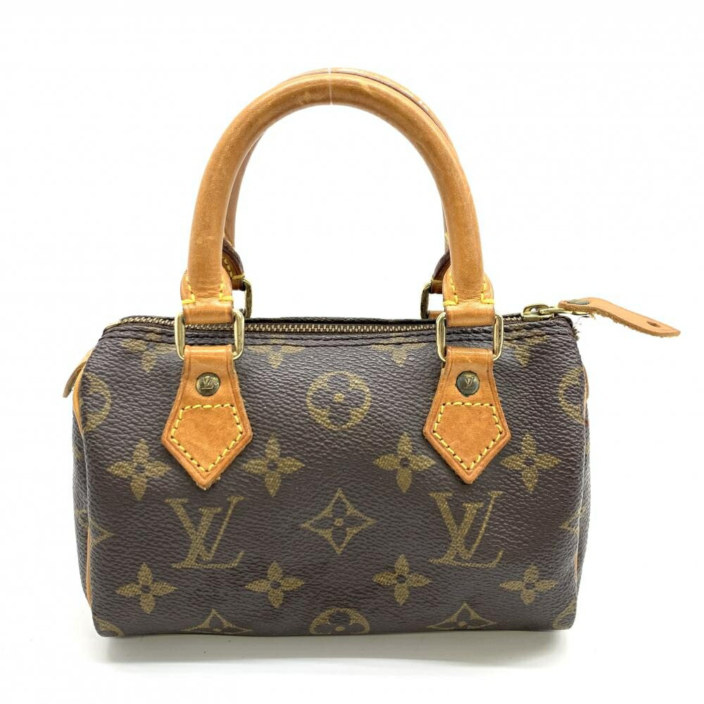 LOUIS VUITTON ルイヴィトン M41534 モノグラム ミニスピーディ ミニバッグ ブラウン レディース 管理RT47041