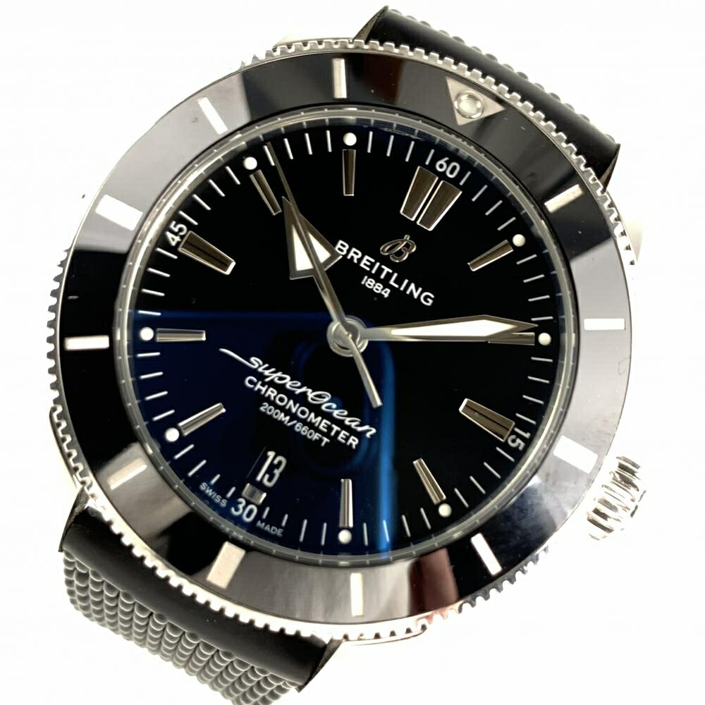 BREITLING ブライトリング A203B-1OCA スーパーオーシャン ヘリテージ2 B20 オートマチック44 AB2030121B1A1 44mm オートマチック デイト 300m 防水 ラバーバンド 管理YI47097