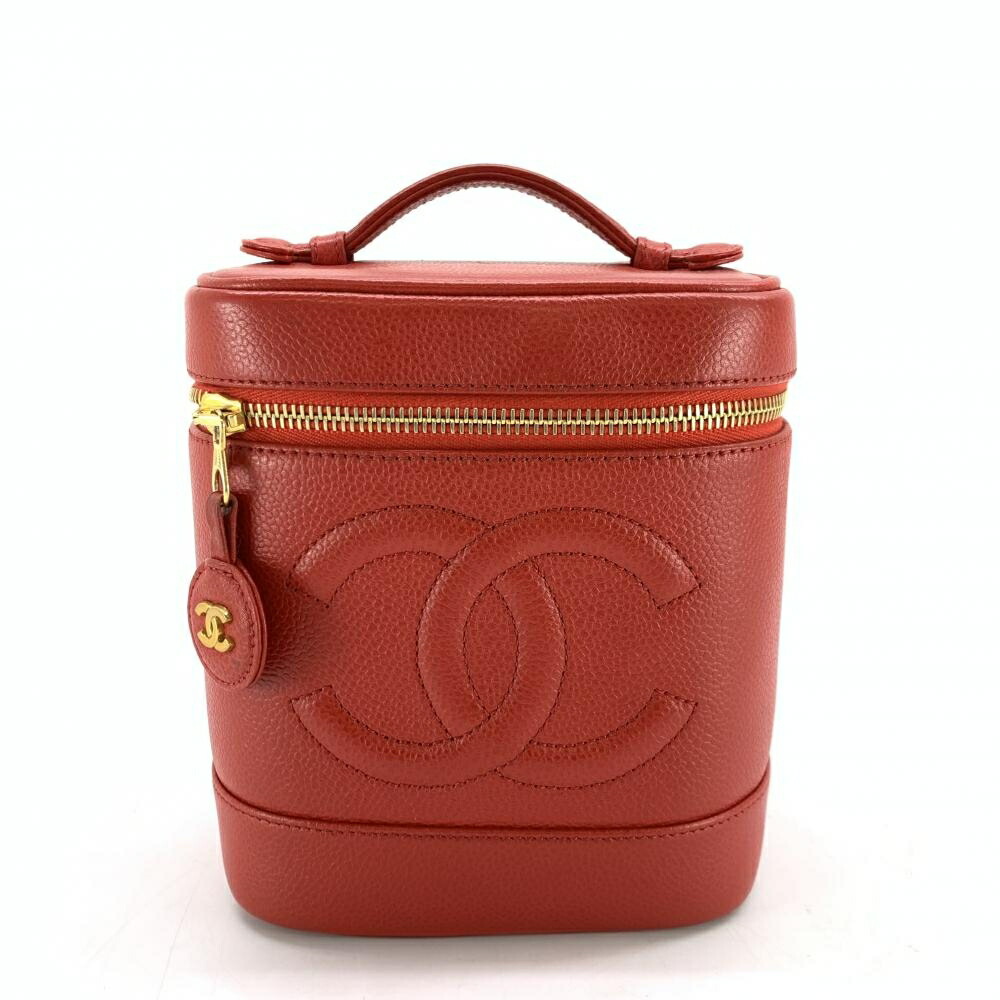 CHANEL シャネル A01998 ココマーク バニティバッグ 赤いこと キャビアひと肌 レディース コスメ 御徒面子 お手て合切袋 管理することYI47312